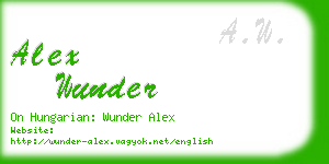 alex wunder business card